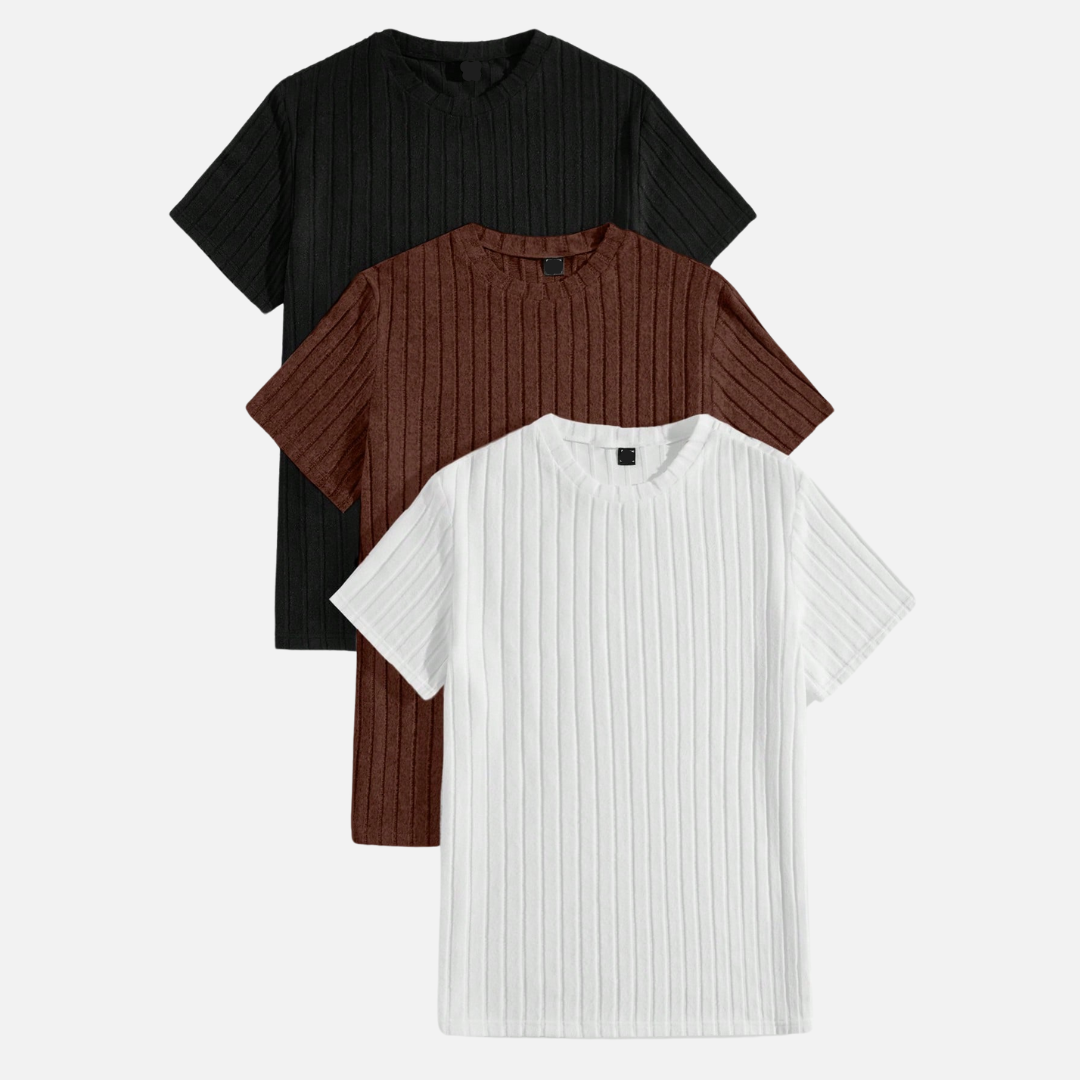 Kit 03 Camisetas Masculinas Texturizadas FRT16