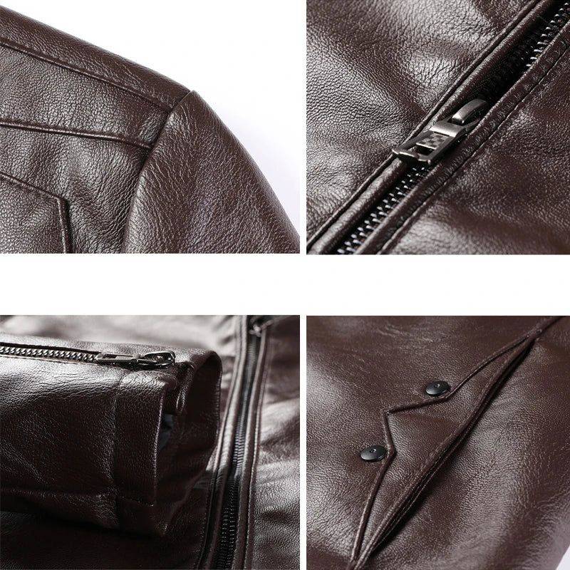 Jaqueta de Couro Masculina Gimel