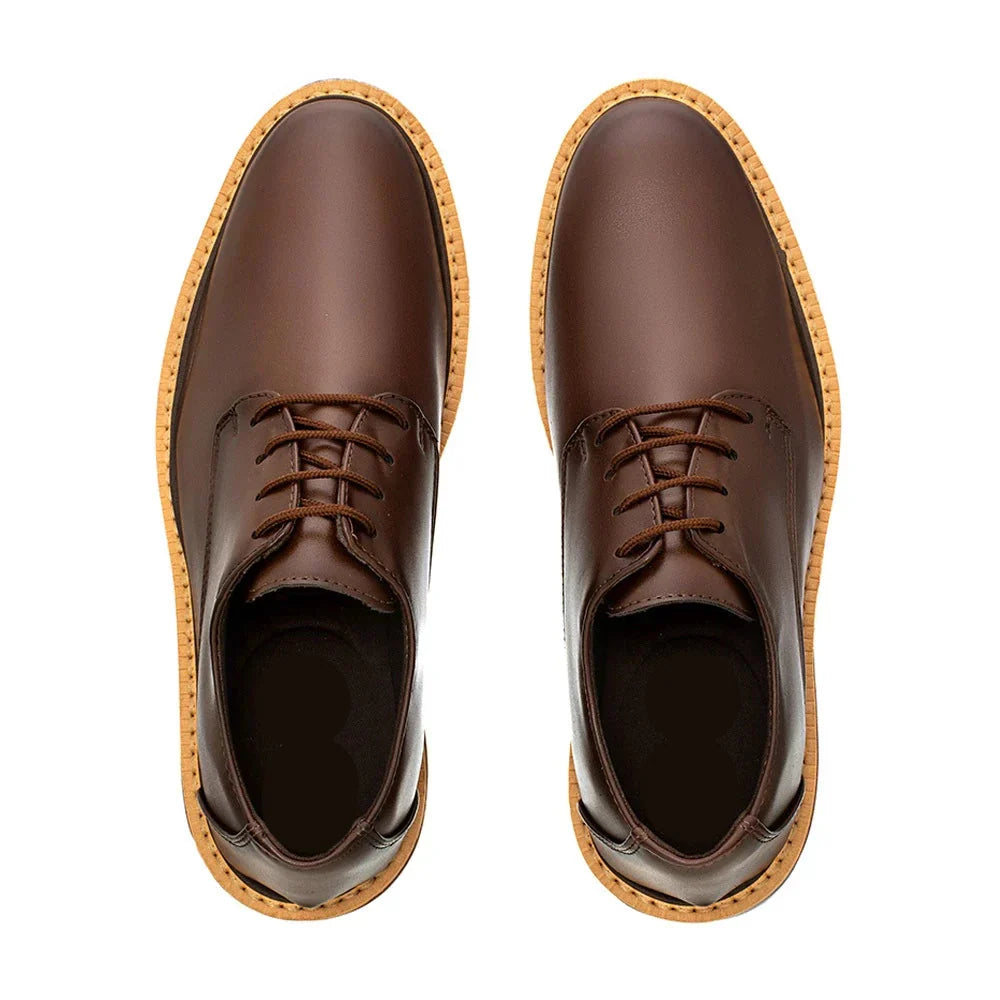 Sapato Casual Derby Tratorado Comfort Classic