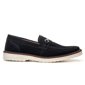 Sapato Loafer Mocassim Couro Nobock Camurça Aveludado Sport Fino com Fivela